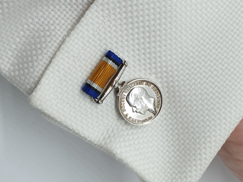 miniature medals First World War WWI military remembrance Heritage luxury cufflinks
