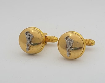 Historical, Queen Elizabeth II, Royal Signals button cufflinks, military remembrance