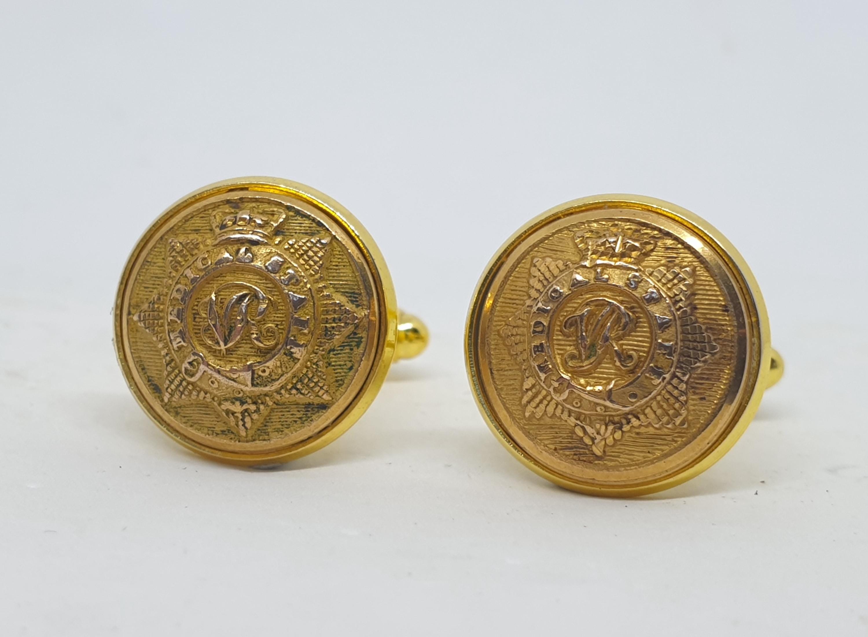 Royal Corps of Transport Cufflinks in Chrome & Enamel