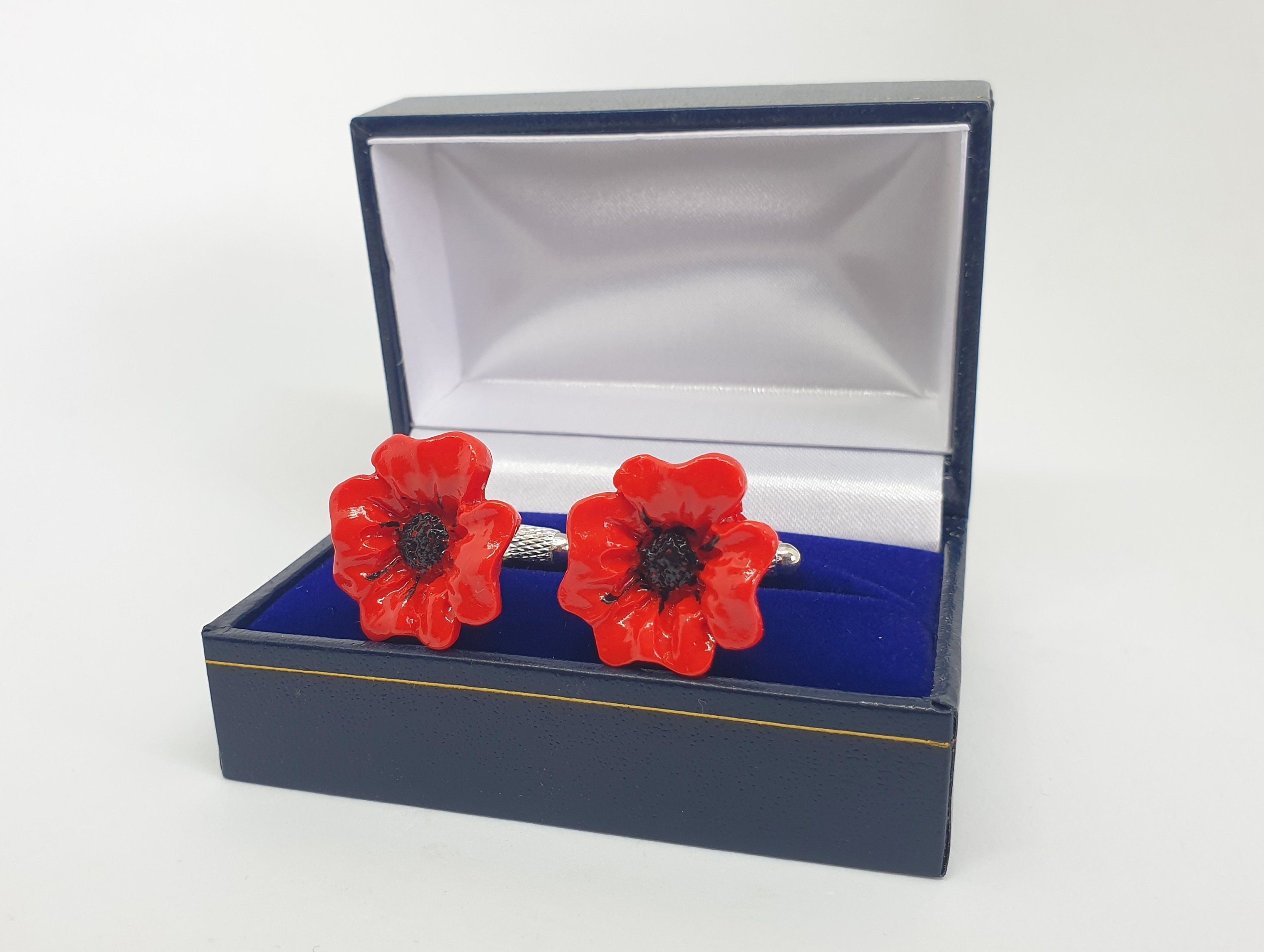 歴史ある高級カフスボタン、軍事記念品、ポピーカフスボタン - Etsy 日本