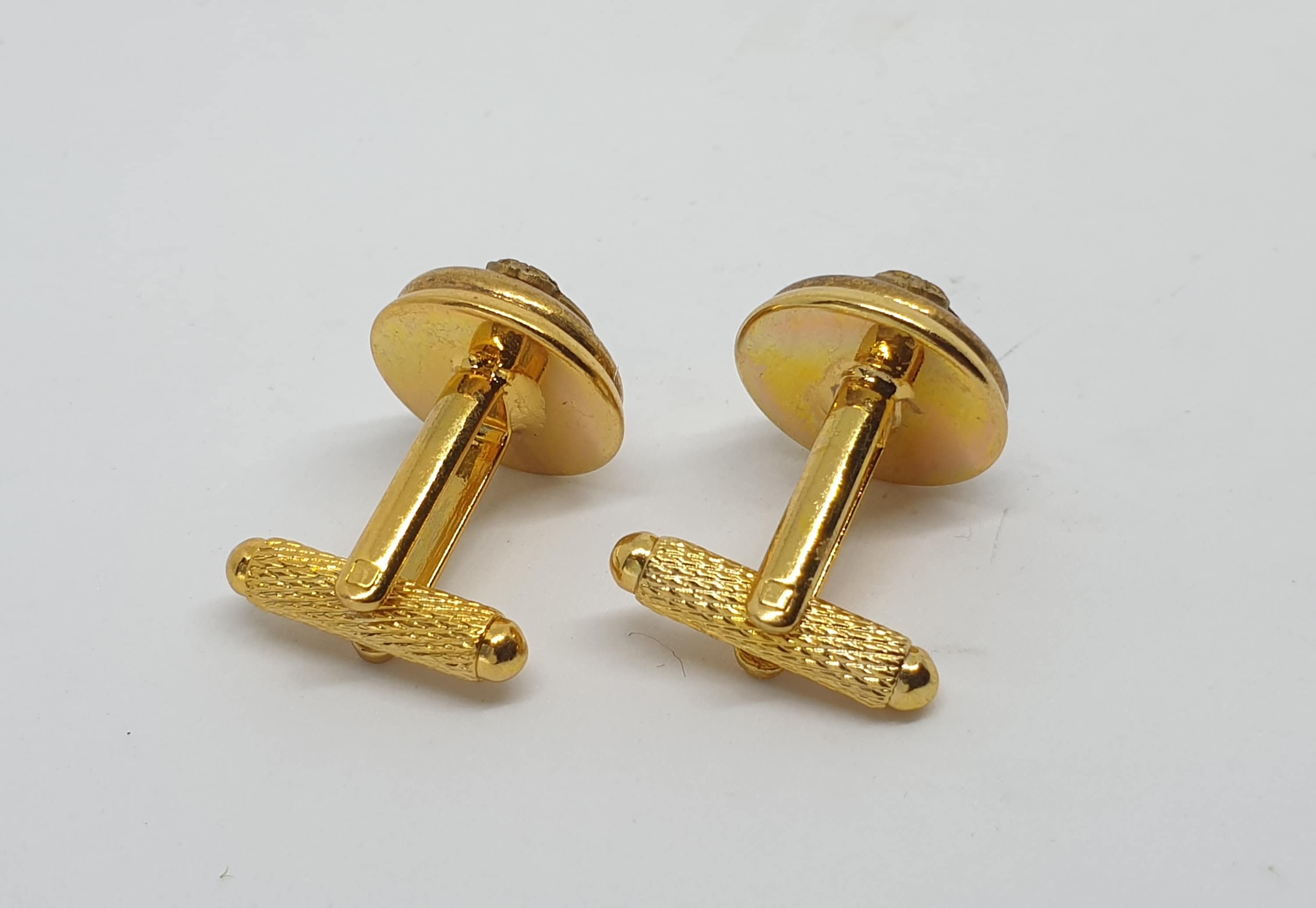 Boutons De Manchette En Laiton Réutilisés - Jetons De Parking Vintage Gettysburg