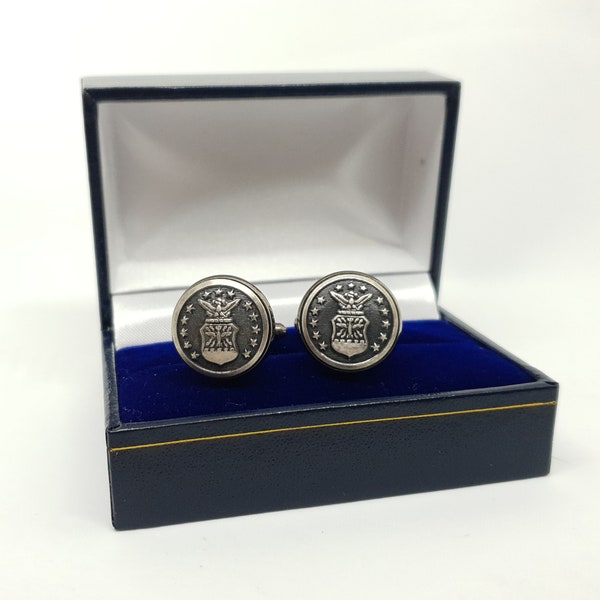 Historical cufflinks USA veteran military remembrance Post-WWII, United States Air Force buttons