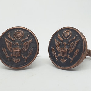 Historical Cufflinks, military, remembrance, WWI, First World War, United States Army Expeditionary Force large buttons