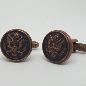 Historical Cufflinks, military, remembrance, WWI, First World War, United States Army Expeditionary Force buttons