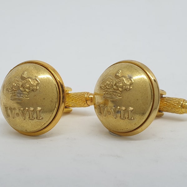 Historical Luxury cufflinks, military remembrance WWII, Second World War, 4th / 7th Royal Dragoon Guards buttons