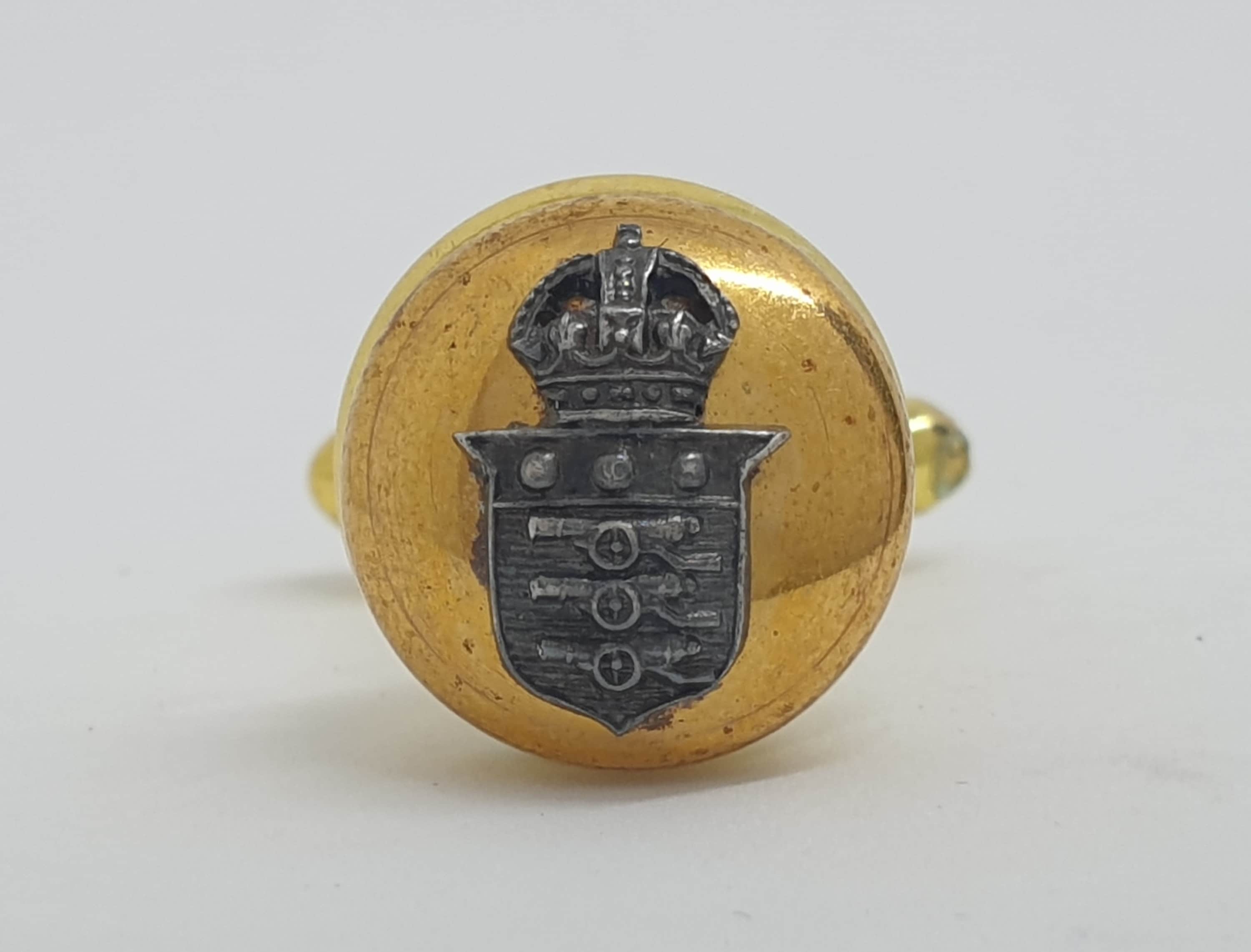 Historical cufflinks military remembrance WWII, Second World War, Royal Army Ordnance Corps buttons