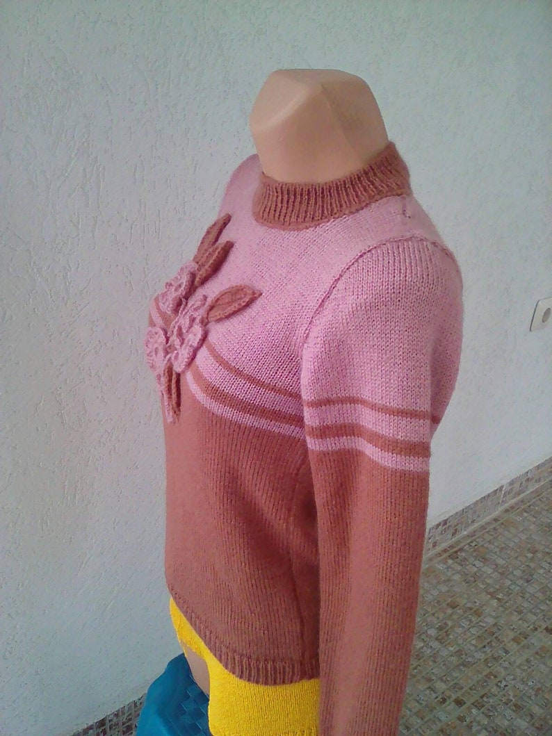 sweater flowers. Knitted women winter sweater knit color sweater mohair knitted women sweater knitted women sweater flower print