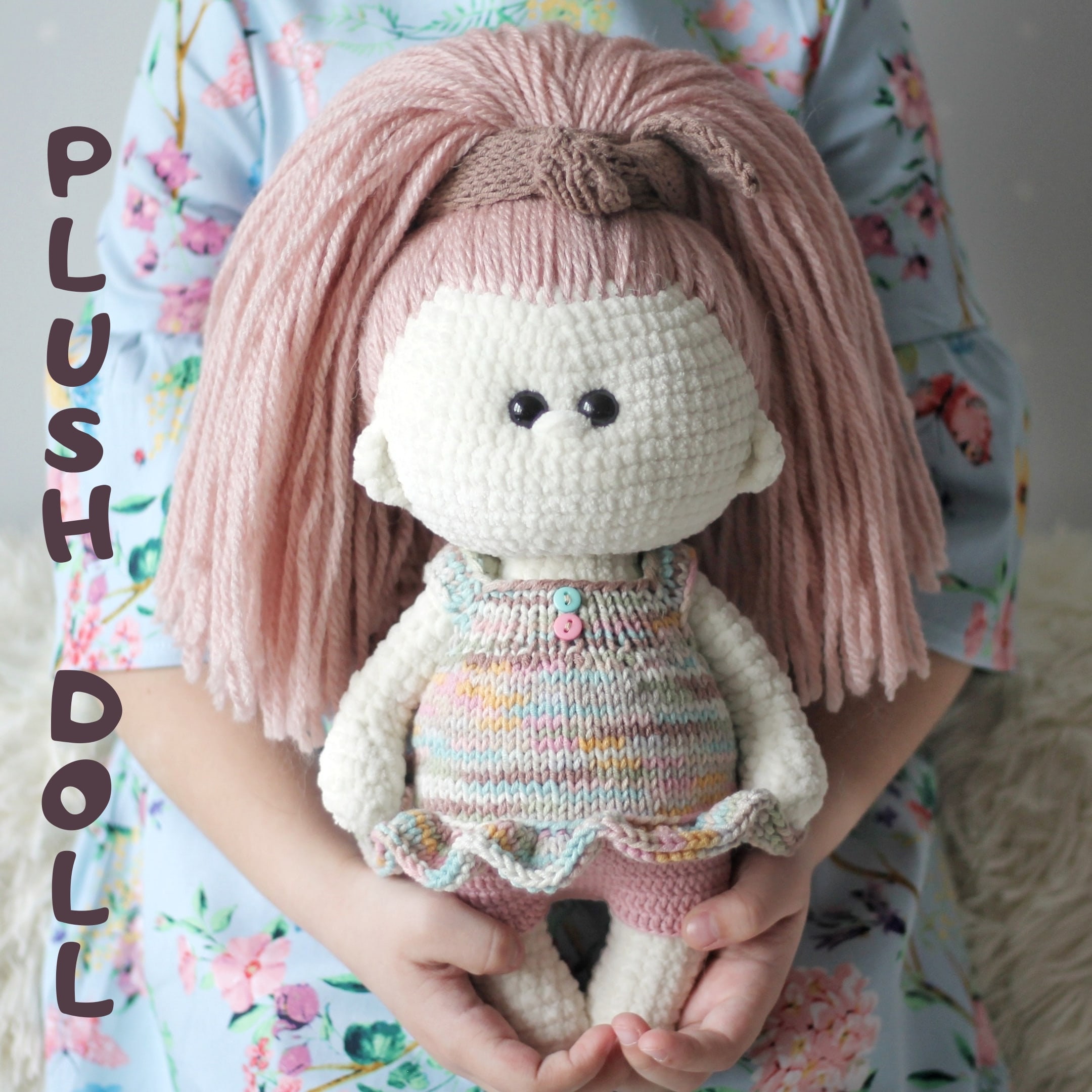 Pattern plush doll Etsy