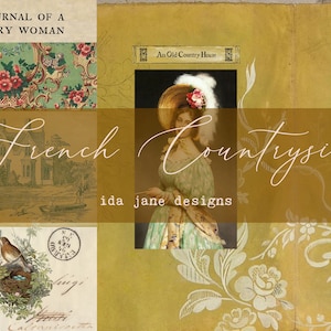 French Countryside - a digital collection of French Country vintage papers for journals and all arts and crafts projects