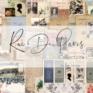 Rue De Paris - Collection of Digital Download Papers for Journals and Art