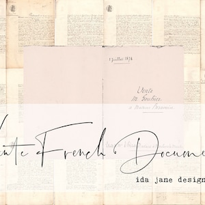 Vente French Documents for journalling, ephemera and collages