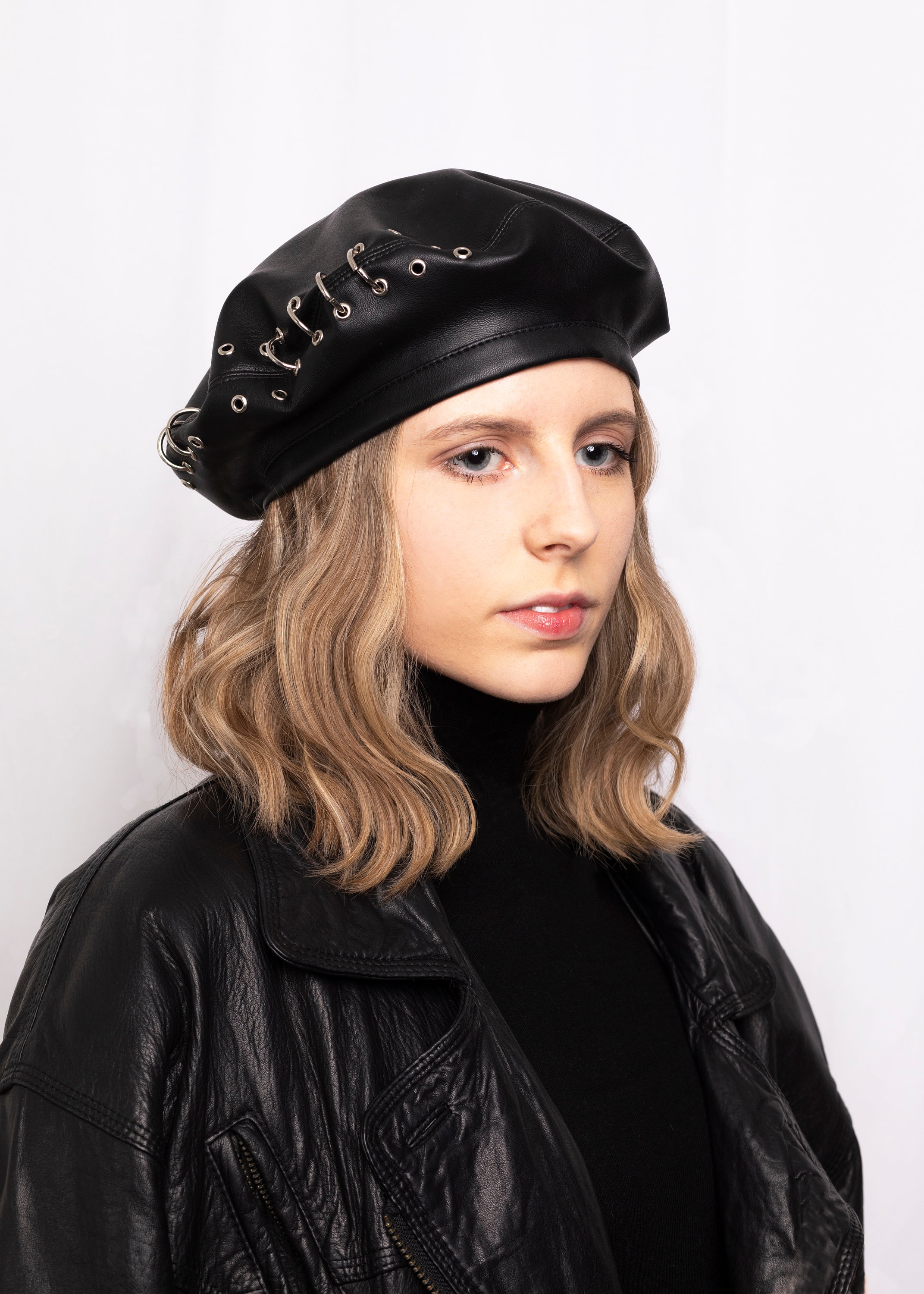 Beret Leather Hat Tam Aesthetic Hat Grunge Clothing 90s Etsy