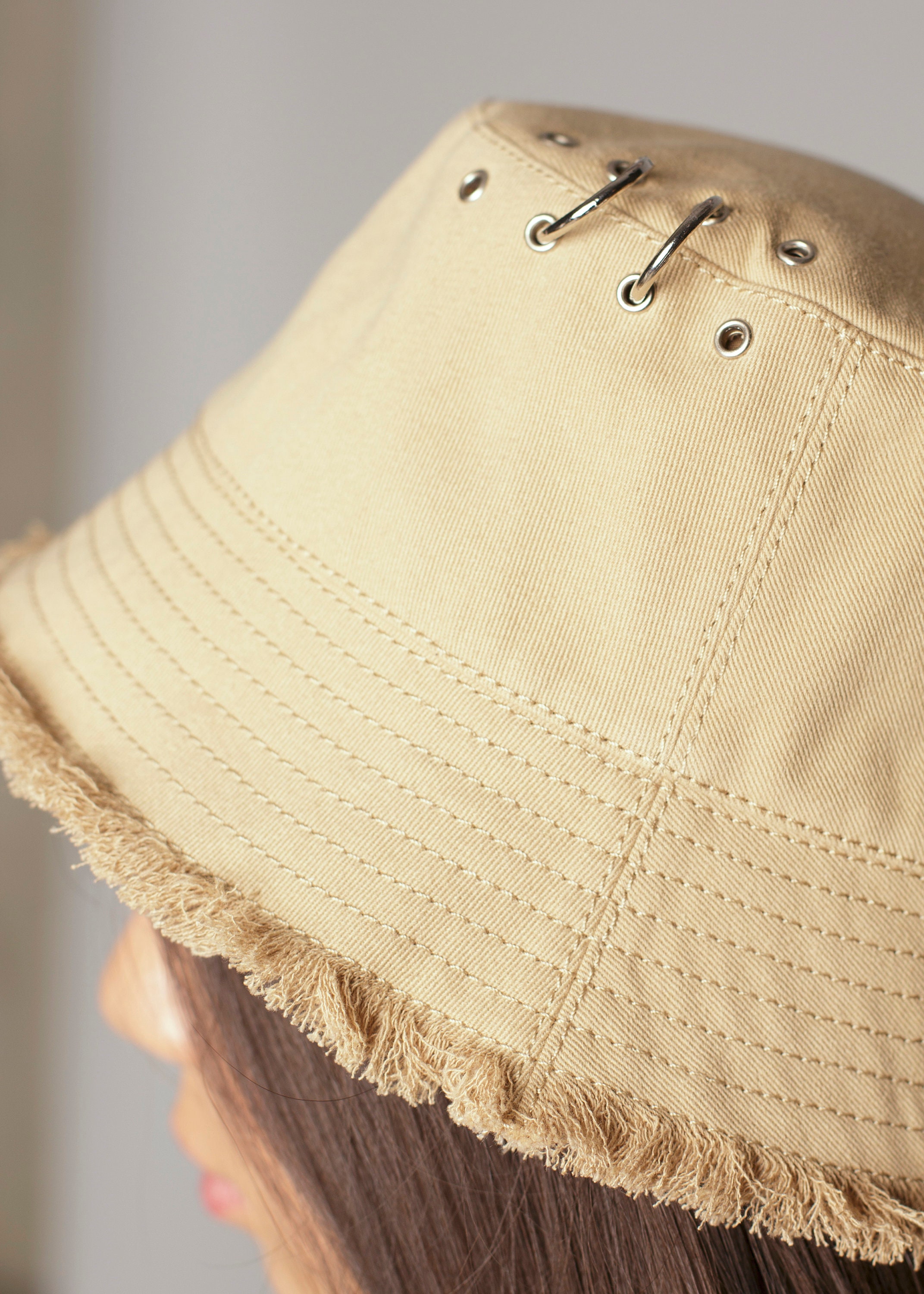 Fabric Bucket Hat Summer Bucket White Bucket Cap White Etsy