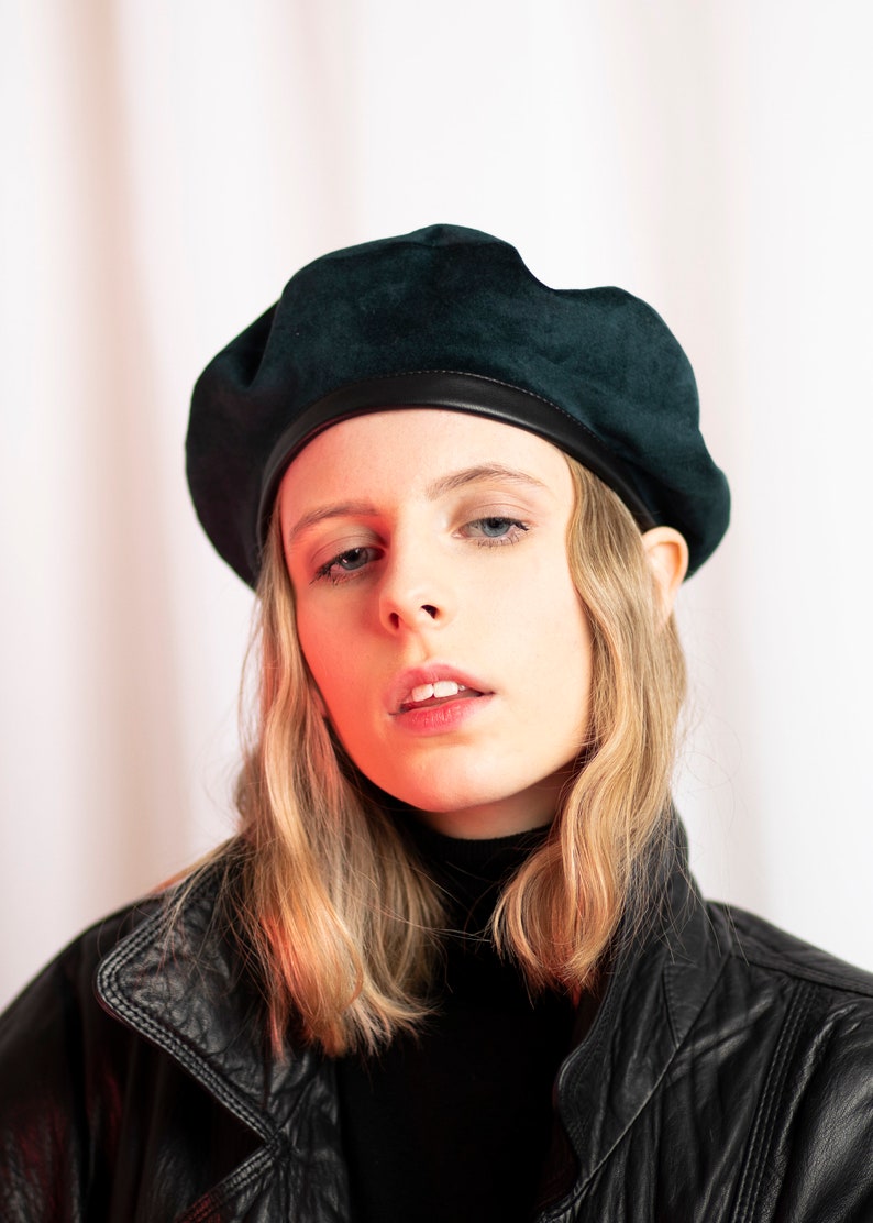 Beret Green Velvet Beret Hats for Women Hat Tam French Etsy