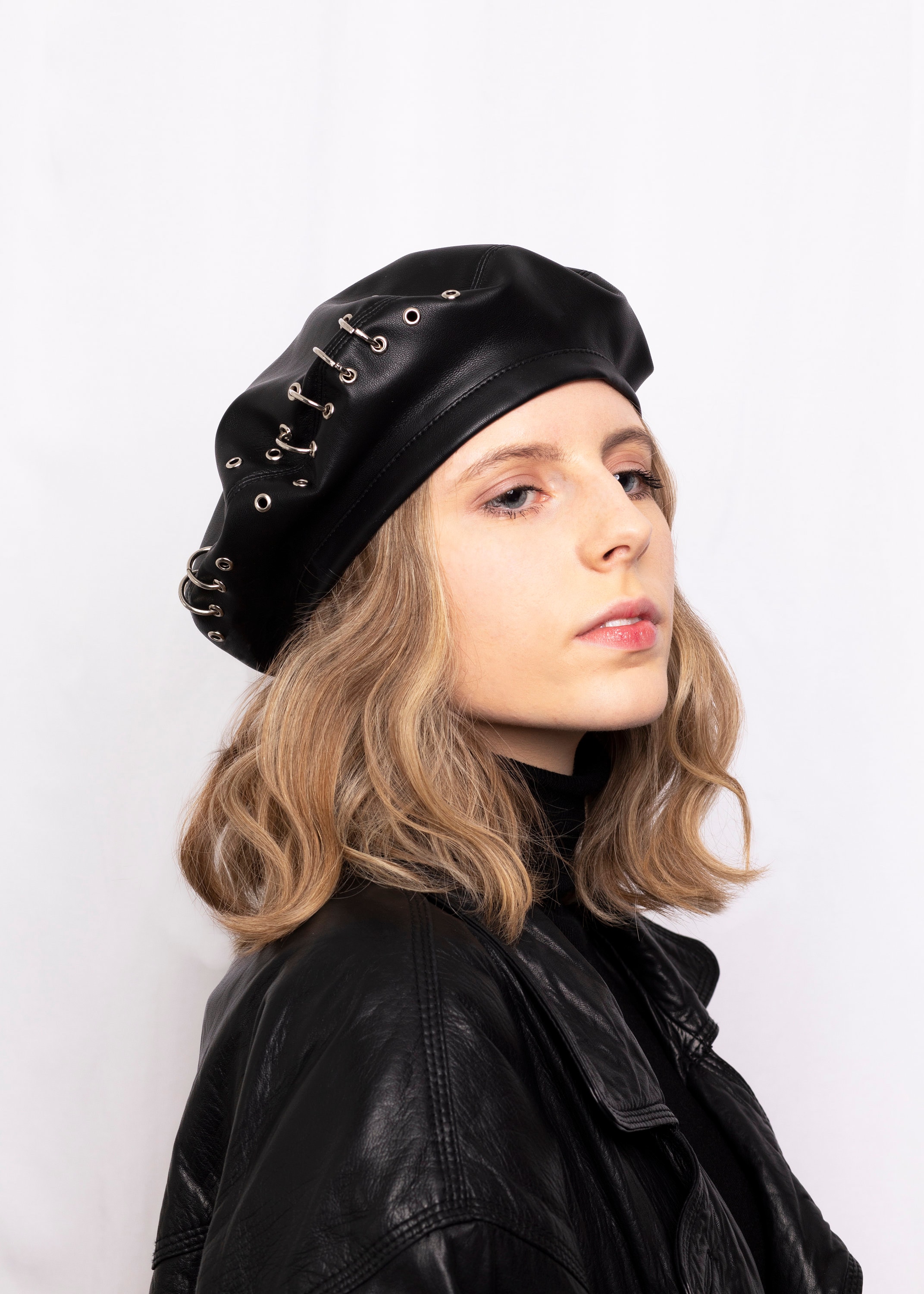 Beret Leather Hat Tam Aesthetic Hat Grunge Clothing 90s Etsy