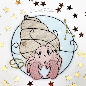 Embroidery file Zodiac sign Cancer