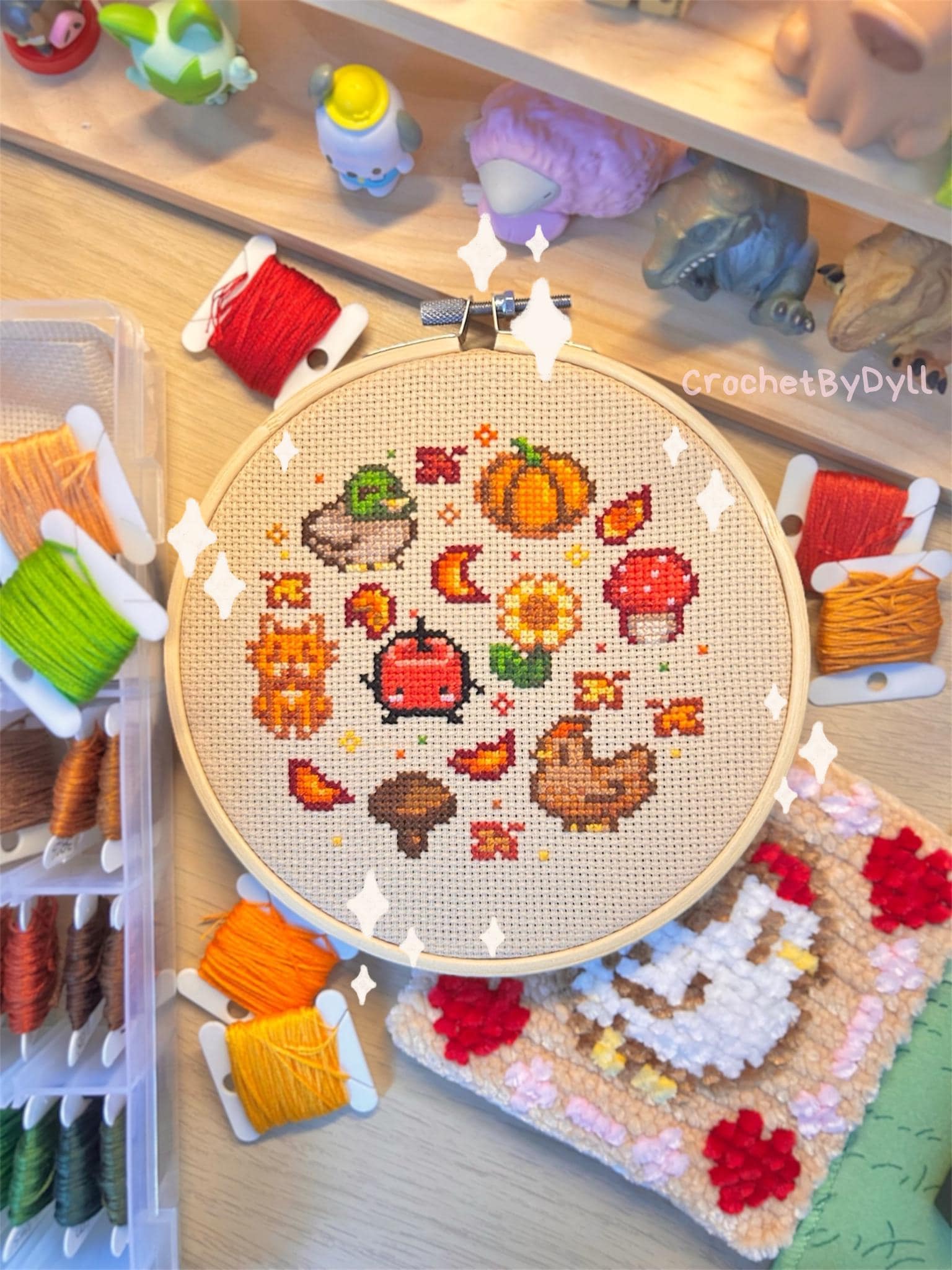 Stardew Valley Fall Cross Stitch PDF Pattern – Cosy Cottagecore Autumn Embroidery