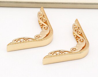 4pcs Purse corner protecter Metal Corner Leather clip bag hardware