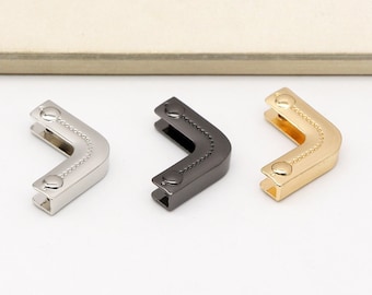 6pcs Purse corner protecter Metal Corner Leather clip bag hardware
