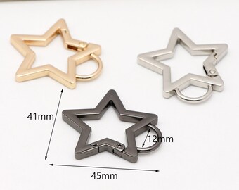 4pcs Snap hook spring gate ring Bag chain charm Key chain finding