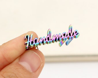 6pcs "Handmade" rainbow purse feet Handbag feet Bag feet metal purse label bag supplies