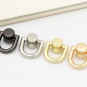 4 piezas de remaches de tornillo, anillo en D giratorio, remache de Chicago, pernos de tornillo, hebilla de puente, conector de cadena, conector giratorio para patas de bolso