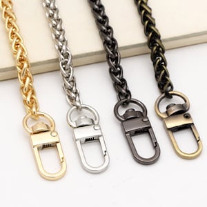 120cm Purse Chain With Swivel Clasps Twisted Chain Metal Bag Chain purse clasp