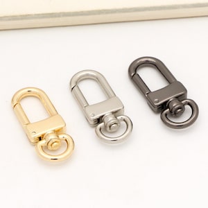 6 st. vridbart spänne, 9 mm vridbar krok, vridbart karbinlås, handväsksspänne, handväsksdetaljer