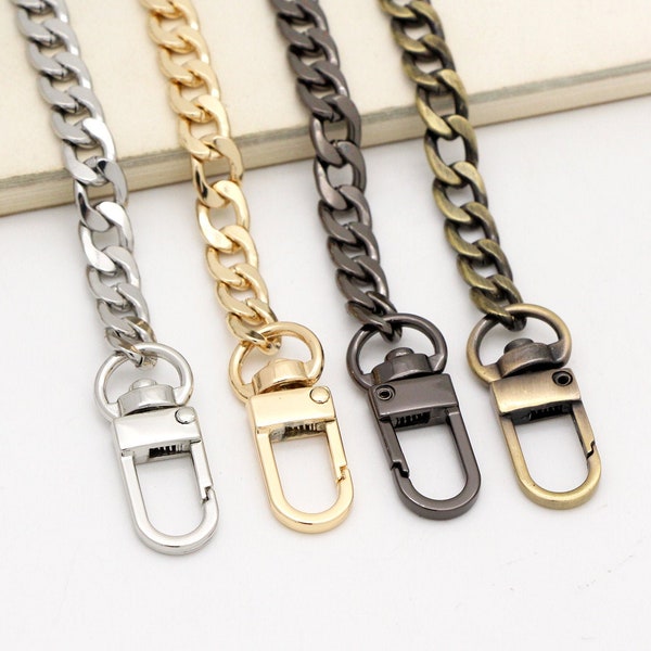 Bag Chain Metal purse Chain with swivel clasp Curb Chain Shoulder bag strap Crossbody Bag Chain