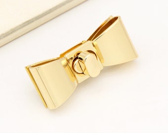 Purse Lock Twist Lock Bow shape bag lock purse clasp Turn lock bag hardware
