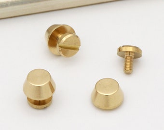 10set 10mm Solid brass Screw rivet Leather rivet Purse feet Chicago Screw purse hardware