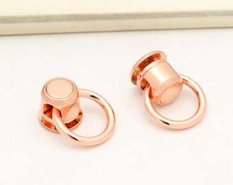 4pcs Rose gold Bridge buckle Chain Connector Screw D Ring screw connector ring bag strap hardware