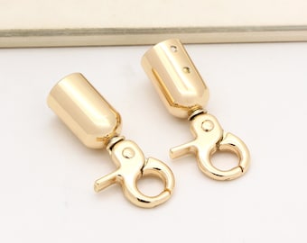 4pcs Barrier Rope hook End cap cord end hook swivel snap hooks purse clasp