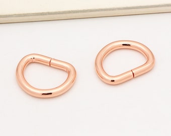 2-4-10pcs 1"(25mm) Purse d ring rose gold d ring purse ring strap ring purse hardware