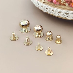 10set Screw rivets 4mm 5mm 6mm 7mm 8mm 9mm 10mm 12mm chicago rivet Screw Studs Purse feet Screw back studs