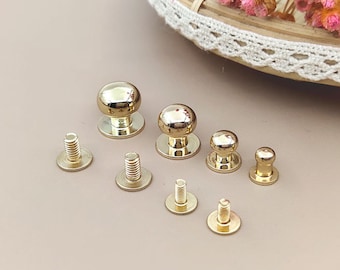 10set Screw rivets 4mm 5mm 6mm 7mm 8mm 9mm 10mm 12mm chicago rivet Screw Studs Purse feet Screw back studs