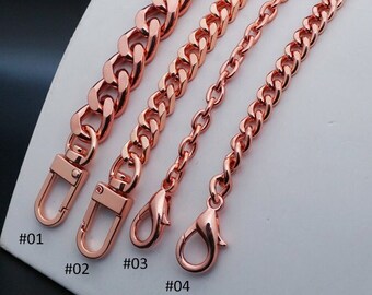 rose gold bag strap