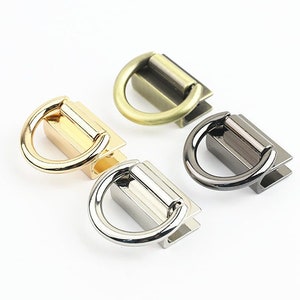 2pair Bag chain connector ring Gold d ring buckle purse strap ring handbag strap hardware