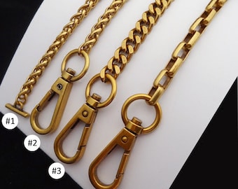 Antique gold bag chain replacement strap purse chain bag strap bag handle bag hardware