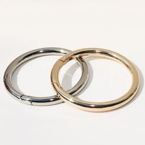 2pcs 50mm inner Spring gate ring Thick spring ring push gate snap hook purse O ring Round Ring