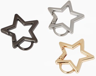 4pcs Star snap hook spring gate ring spring rings bag chain strap key chain finding