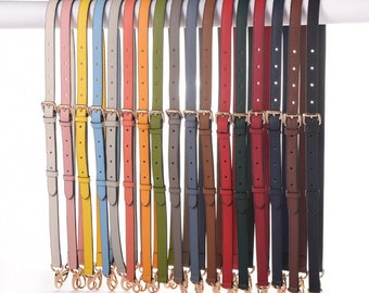 17 color leather strap 1.2cm 1.5cm 1.8cm 2.5cm wide Handbag Strap Crossbody Bag Strap adjustable purse strap