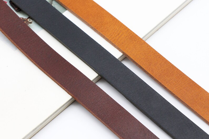 Vegetable Tanned Leather Strap Black Brown Veg Tan Full Grain | Etsy