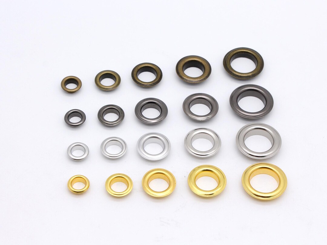 100pcs Grommet Eyelet With Washer 3.5mm/4mm/4.5mm/5mm/6mm/8mm/10mm/12mm ...