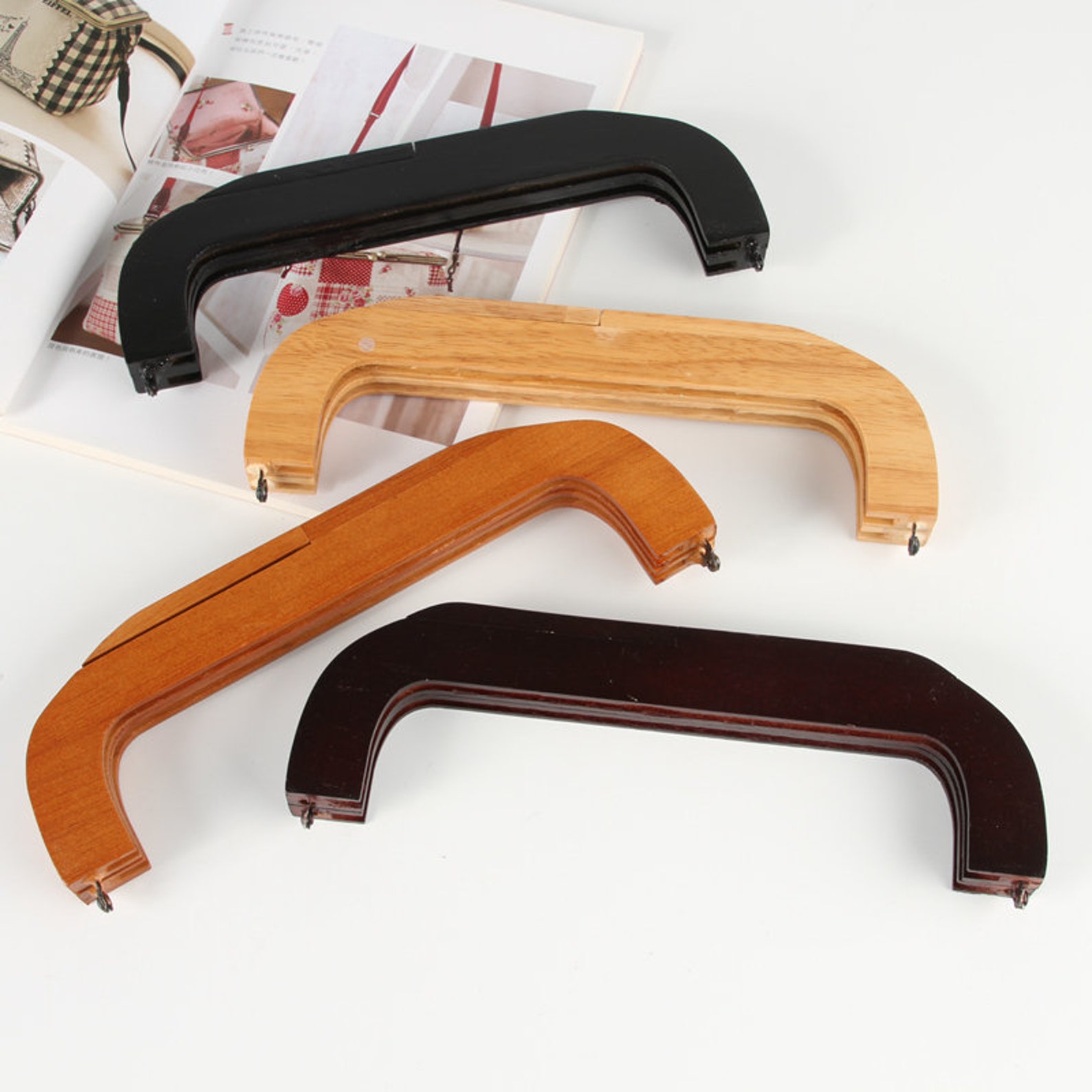 25cm9.8 In Wooden Purse Frame Bag Frame Wood Purse Frames Etsy