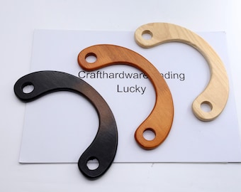 1pair wooden bag handle DIY bag making