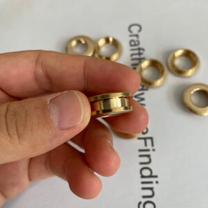 4pcs Screw Grommet Eyelet Solid Brass eyelets Metal Grommets For leather craft image 6