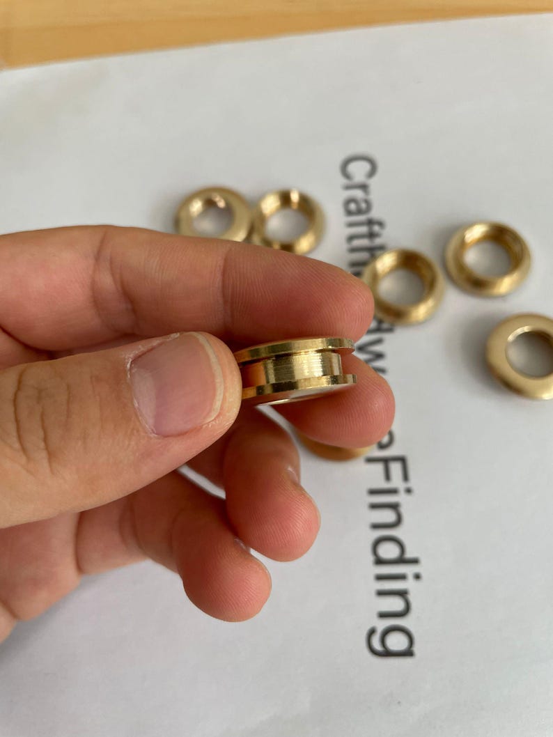 4pcs Screw Grommet Eyelet Solid Brass eyelets Metal Grommets For leather craft image 6
