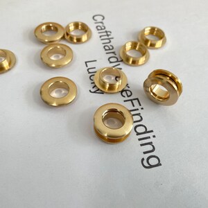 4pcs Screw Grommet Eyelet Solid Brass eyelets Metal Grommets For leather craft image 3