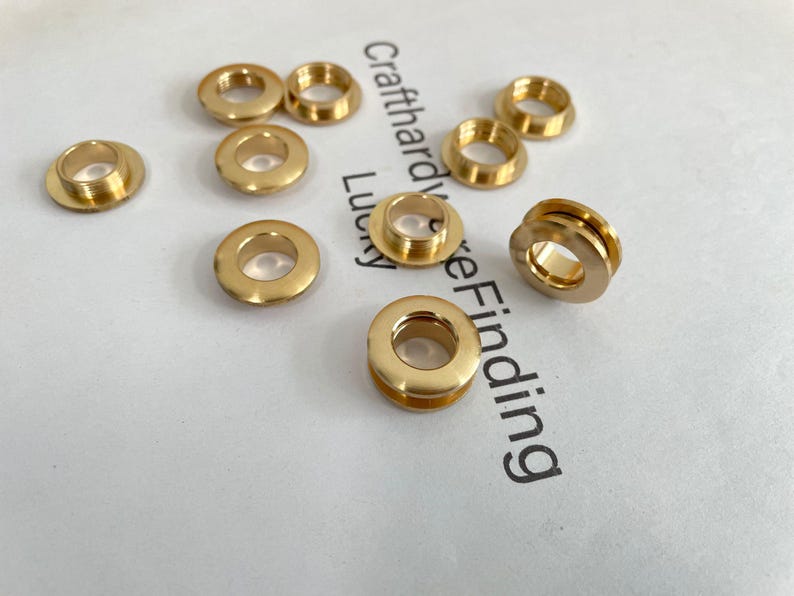4pcs Screw Grommet Eyelet Solid Brass eyelets Metal Grommets For leather craft image 3